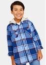 Fleece Hooded Flannel Shirt