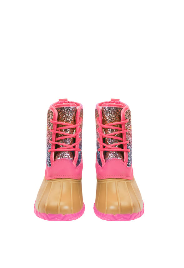 Ombre Lace Up Duck Boot in Pink Ombre Get great deals at FabKids