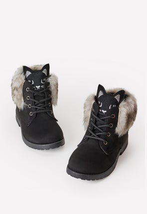 ブーツその他 DEINET POM POM FUR BOOTS IN BLACK KDPYS4WC111 POM POM FUR BOOTS IN BLACK - DEINET