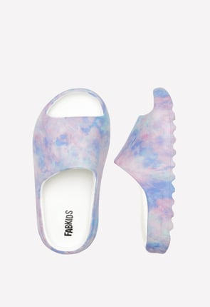 Galaxy Pillow Slide Sandal in Marble - Get great deals at FabKids