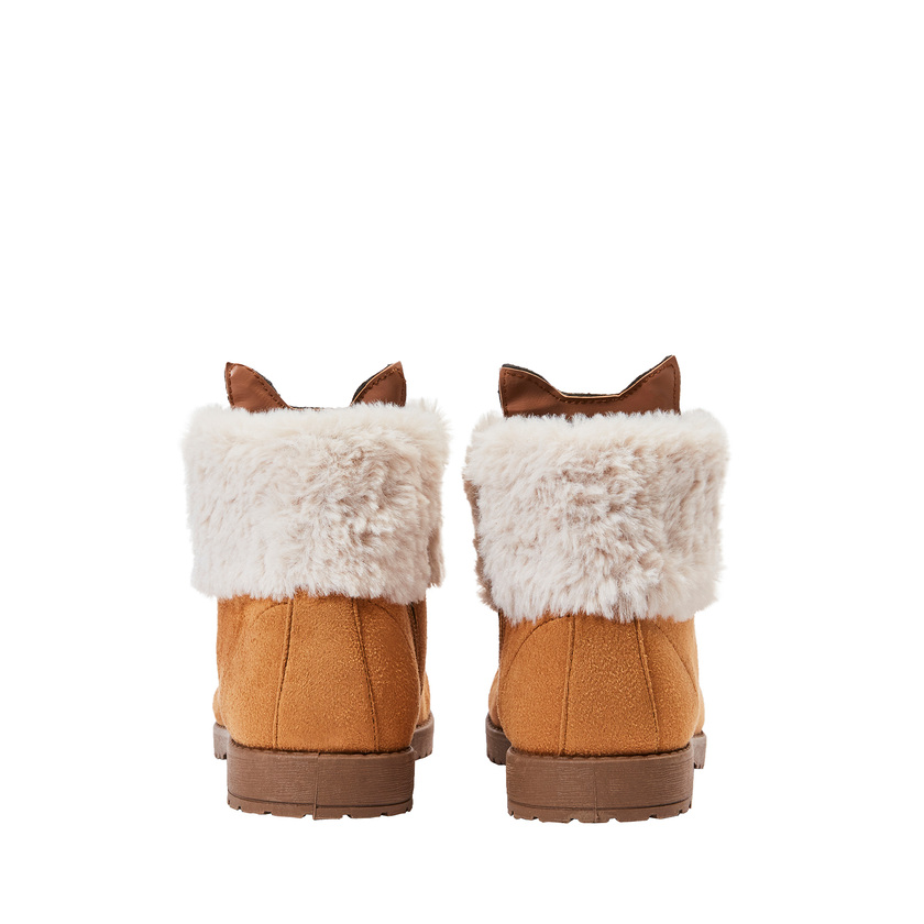 fur lined deer face boot