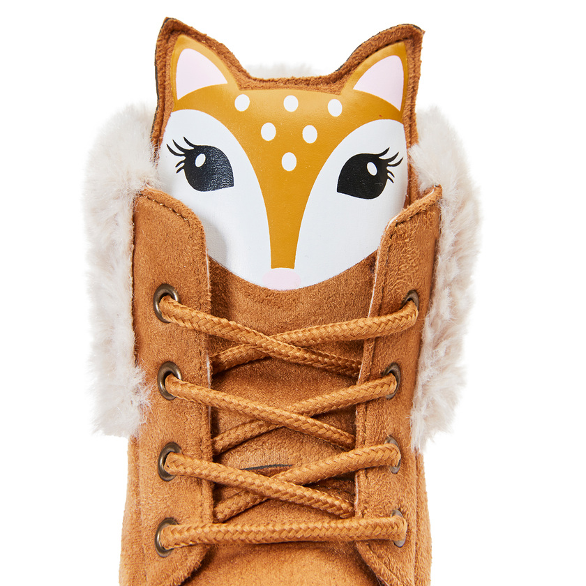 fur lined deer face boot