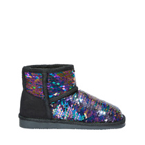 Ankle Sequin Fuzzy Boot
