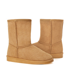 brown fuzzy boots