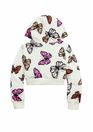 Butterfly Cropped Zip Up Hoodie